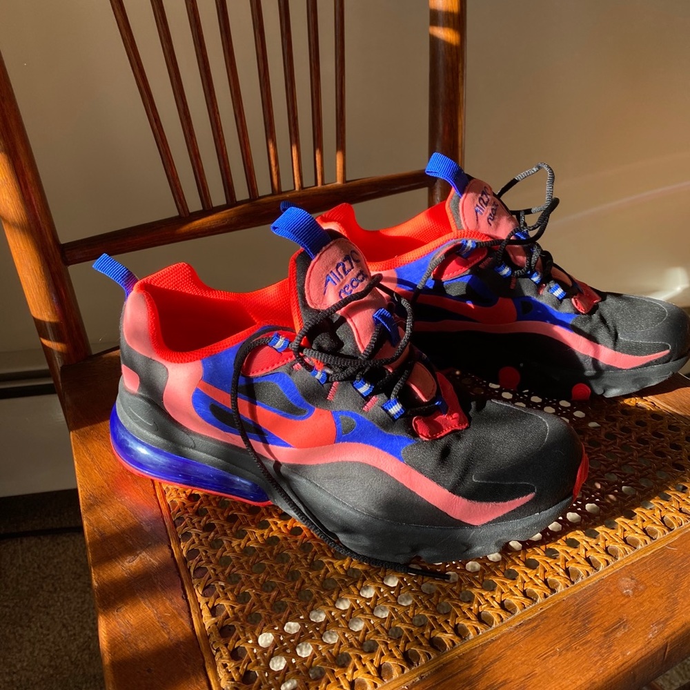 Air Max 270 React GS 'Black Crimson Blue'